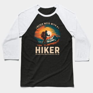 Best Hiking Art For Men Women Outdoor Hike Gear Hiker Hiking Baseball T-Shirt